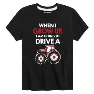 Outback Toys Case Ih & Ji Case<Case IH "When I Grow Up, I Am Going To Drive A Tractor" Toddler Black Short Sleeve T-Shirt