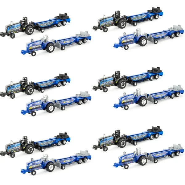 Manufacturer_ERTL Pulling Tractors<Case of 12 ~ 1/64 New Holland "Down 'N Dirty" & "Fast Forward" Pulling Tractors with Sleds
