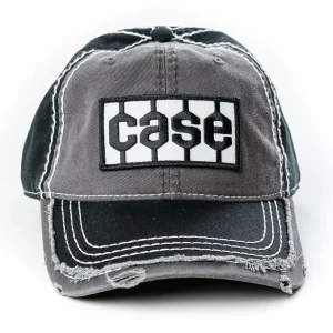 Outback Toys Case Ih & Ji Case<CASE Tire Tread Logo Gray & Black Distressed Hat