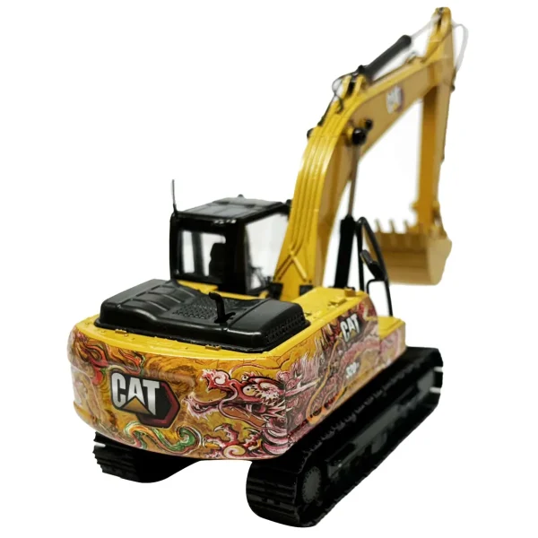 Manufacturer_Diecast Masters Excavators<1/50 CAT 320 GX Hydraulic Excavator, Dragon Totem Decoration