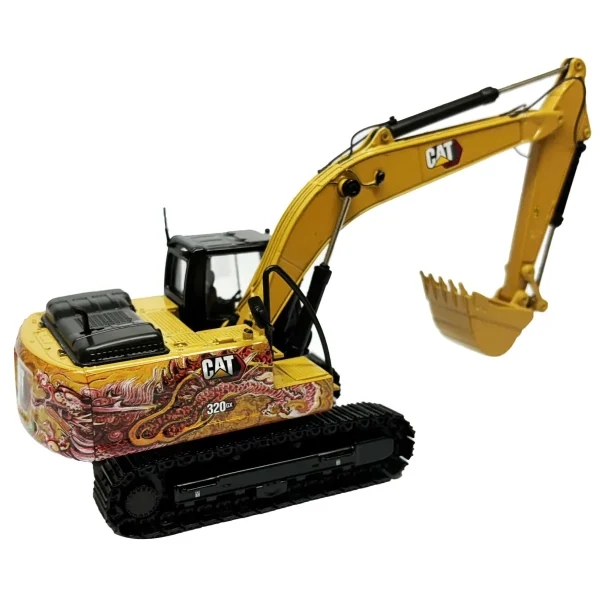 Manufacturer_Diecast Masters Excavators<1/50 CAT 320 GX Hydraulic Excavator, Dragon Totem Decoration