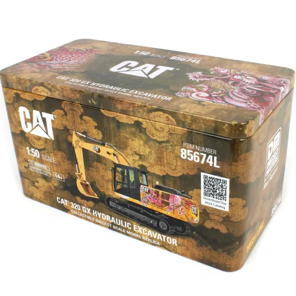 Manufacturer_Diecast Masters Excavators<1/50 CAT 320 GX Hydraulic Excavator, Dragon Totem Decoration