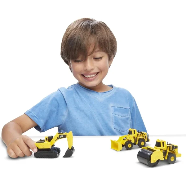 Outback Toys Excavators | Loaders<CAT Construction Metal Vehicle 3 Pack with Wheel Loader, Excavator & Steam Roller