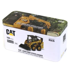 Manufacturer_Diecast Masters Loaders<1/50 CAT 242D3 Skid Steer Loader w/ Bucket, Fork & Grapple Bucket