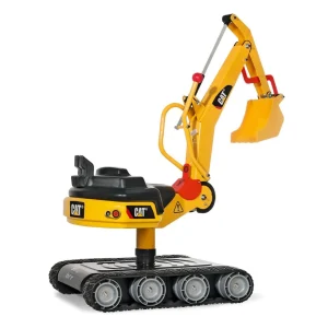 Outback Toys New Holland & Caterpillar<CAT Metal Ride-On Excavator with Tracks