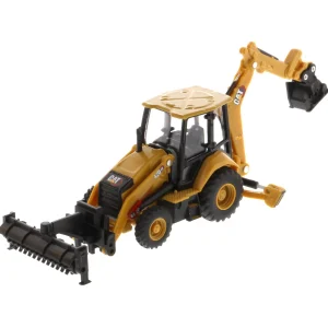 Manufacturer_Diecast Masters Loaders<1/64 Caterpillar 420 XE Backhoe Loader with Auger, Forks, Handling Arm & Hammer