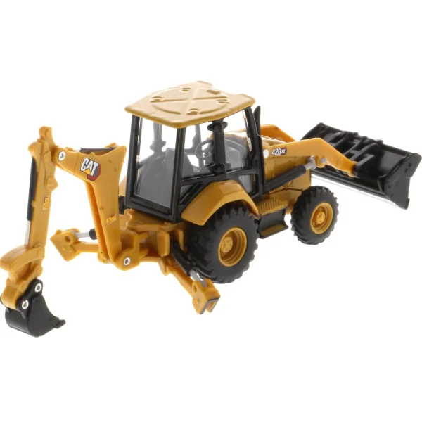 Manufacturer_Diecast Masters Loaders<1/64 Caterpillar 420 XE Backhoe Loader with Auger, Forks, Handling Arm & Hammer
