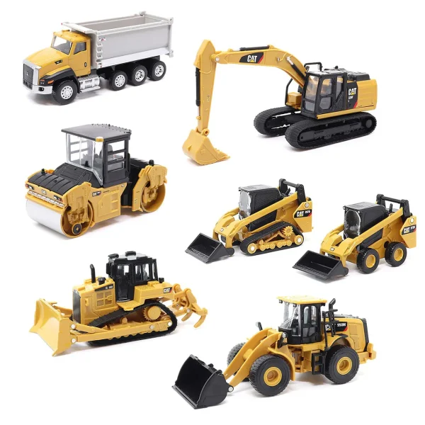 Manufacturer_Diecast Masters Excavators | Loaders<1/64 Caterpillar Construction Set of 6 Die-cast Replicas