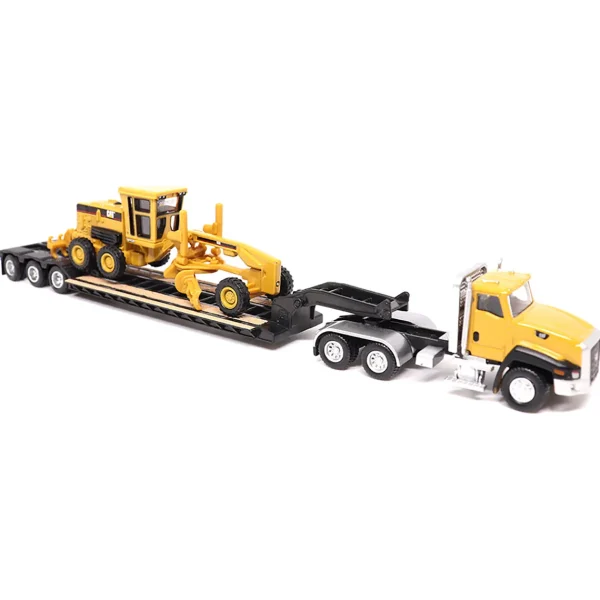Manufacturer_Diecast Masters Graders | Lowboys & Flatbeds<1/87 Caterpillar CT660 Day Cab with Lowboy Trailer & 163H Motor Grader