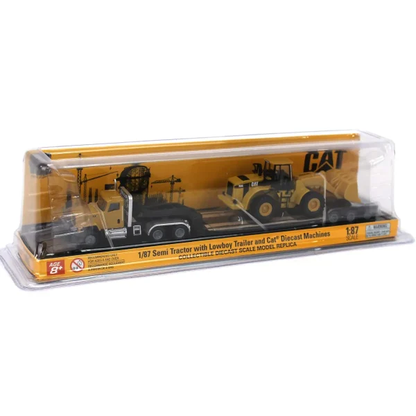 Manufacturer_Diecast Masters Loaders | Lowboys & Flatbeds<1/87 Caterpillar CT681 Day Cab with Lowboy & 950G Wheel Loader