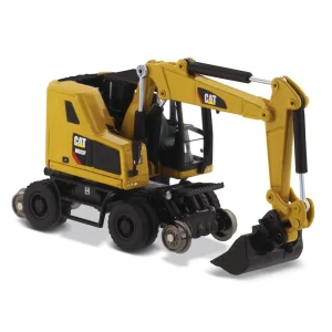 Manufacturer_Diecast Masters Excavators<1/87 Caterpillar M323F Railroad Wheeled Excavator, CAT Yellow Version with 3 Tools