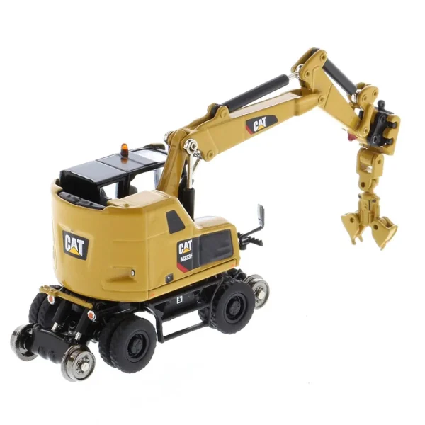 Manufacturer_Diecast Masters Excavators<1/87 Caterpillar M323F Railroad Wheeled Excavator, CAT Yellow Version with 3 Tools
