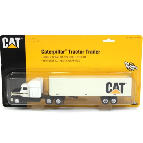 Manufacturer_ERTL Box Trucks & Trailers<1/64 Caterpillar Peterbilt Tractor Trailer, Made by ERTL in 1996