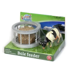 Manufacturer_Universal Hobbies Wooden Barns & Large Accessories | Play Animals & Accessories<1/32 Cattle Feeder Set with Cow and Bale