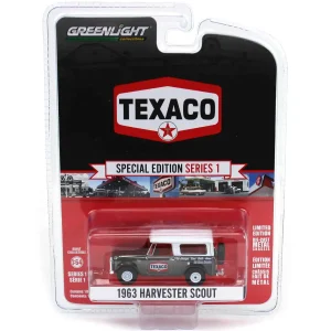 Manufacturer_Greenlight Collectibles Cars & Suvs<Charcoal Chrome Super Chase ~ 1/64 1963 Harvester Scout, Texaco Special Edition Series 1