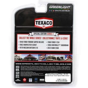 Manufacturer_Greenlight Collectibles Cars & Suvs<Charcoal Chrome Super Chase ~ 1/64 1963 Harvester Scout, Texaco Special Edition Series 1