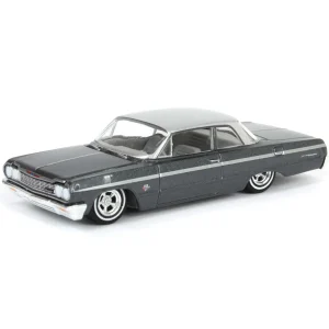 Manufacturer_Greenlight Collectibles Cars & Suvs<1/64 1964 Chevrolet Bel Air, Dark Gray & Silver Metallic, California Lowriders Series 6