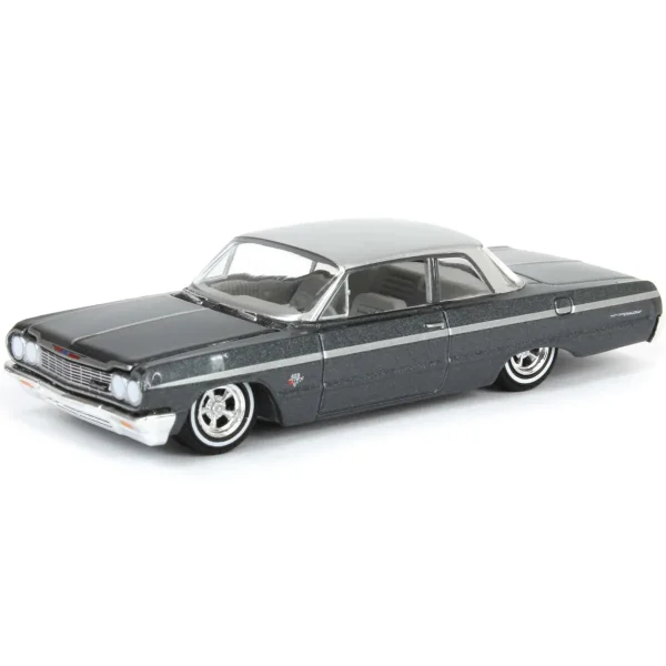 Manufacturer_Greenlight Collectibles Cars & Suvs<1/64 1964 Chevrolet Bel Air, Dark Gray & Silver Metallic, California Lowriders Series 6