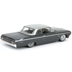 Manufacturer_Greenlight Collectibles Cars & Suvs<1/64 1964 Chevrolet Bel Air, Dark Gray & Silver Metallic, California Lowriders Series 6