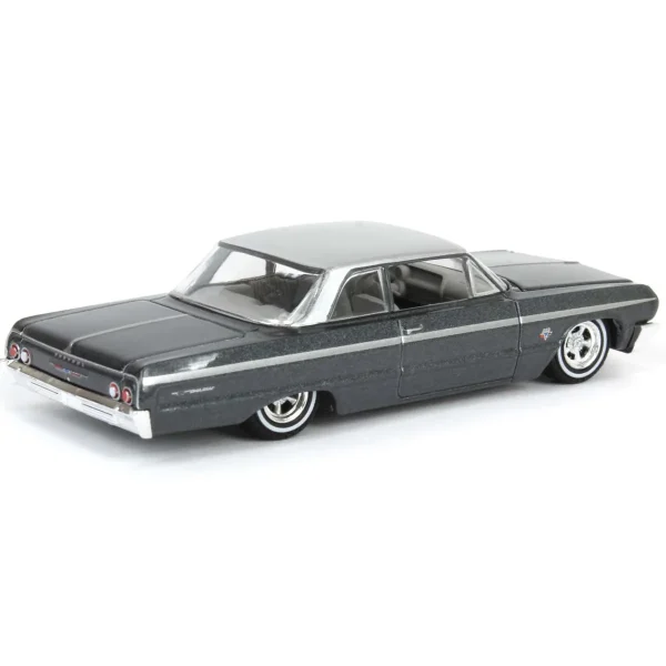 Manufacturer_Greenlight Collectibles Cars & Suvs<1/64 1964 Chevrolet Bel Air, Dark Gray & Silver Metallic, California Lowriders Series 6