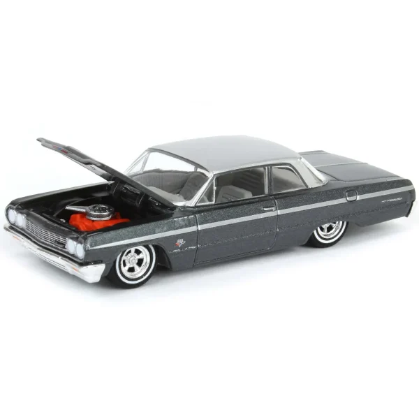 Manufacturer_Greenlight Collectibles Cars & Suvs<1/64 1964 Chevrolet Bel Air, Dark Gray & Silver Metallic, California Lowriders Series 6