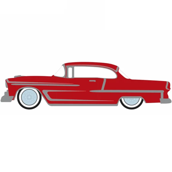 Manufacturer_Greenlight Collectibles Cars & Suvs<1/64 1955 Chevrolet Bel Air Lowrider, Red & Silver, California Lowriders Series 5