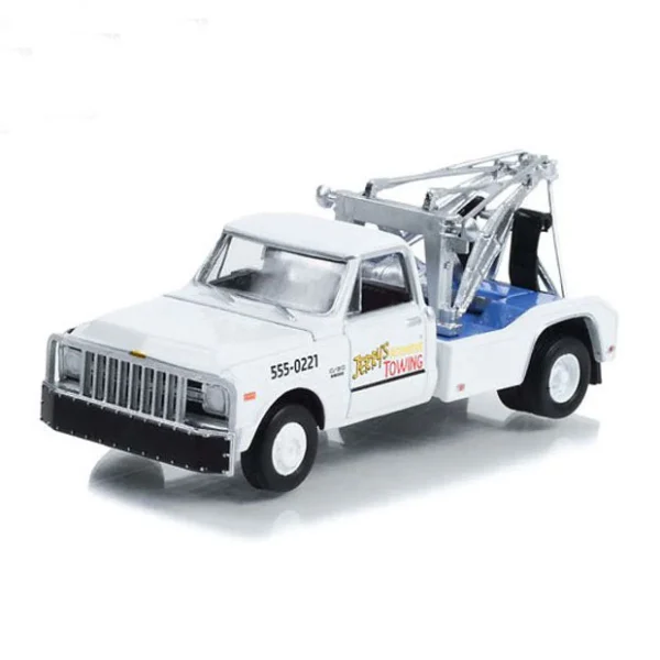 Manufacturer_Greenlight Collectibles Tow & Straight Trucks<1/64 1969 Chevrolet C-30 Dually Wrecker, Jerrys Towing, Fall Guy Stuntman Association Series