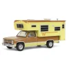 Manufacturer_Greenlight Collectibles Pickup Trucks<1/64 1986 Chevrolet C20 Silverado with Winnebago Slide in Camper, Copper and Tan