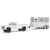 Manufacturer_Greenlight Collectibles Agricultural Trucks | Emergency Vehicles<1/64 1987 Chevrolet C20 with Horse Trailer, LAPD Search & Rescue Mounted Platoon, Hitch & Tow Series 31