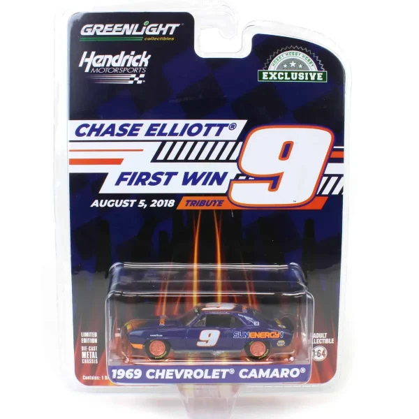 Manufacturer_Greenlight Collectibles Cars & Suvs<1/64 1969 Chevrolet Camaro, Chase Elliott, Hendrick Motorsports First Win Tribute, Hobby Exclusive