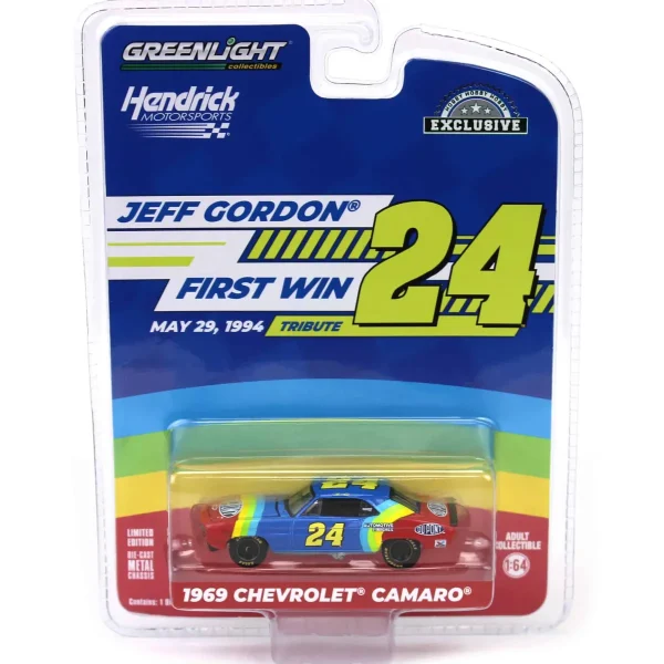 Manufacturer_Greenlight Collectibles Cars & Suvs<1/64 1969 Chevrolet Camaro, Jeff Gordon First Win Tribute, Hobby Exclusive