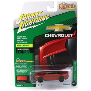 Manufacturer_Auto World Cars & Suvs<1/64 2013 Chevrolet Camaro ZL1 Convertible, Metallic Orange, Johnny Lightning