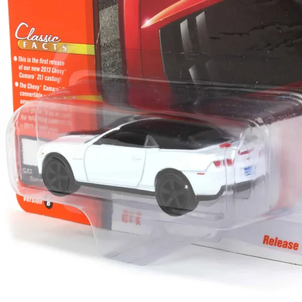 Manufacturer_Auto World Cars & Suvs<1/64 2013 Chevrolet Camaro ZL1 Convertible, White, Johnny Lightning