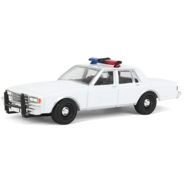 Manufacturer_Greenlight Collectibles Emergency Vehicles<1/64 1980-90 Chevrolet Caprice, Blank White with Light Bar & Grill Guard, Hot Pursuit