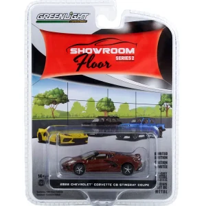 Manufacturer_Greenlight Collectibles Pickup Trucks<1/64 2022 Chevrolet Corvette C8 Stingray, Caffeine Metallic, Showroom Floor Series 2