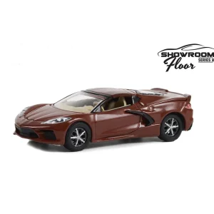 Manufacturer_Greenlight Collectibles Pickup Trucks<1/64 2022 Chevrolet Corvette C8 Stingray, Caffeine Metallic, Showroom Floor Series 2