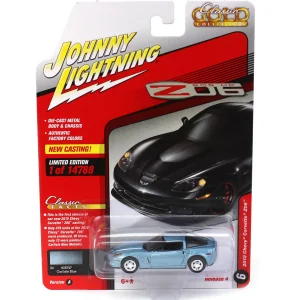 Manufacturer_Auto World Cars & Suvs<1/64 2012 Chevrolet Corvette Z06 (Blue), Classic Gold 2021 Release 4A