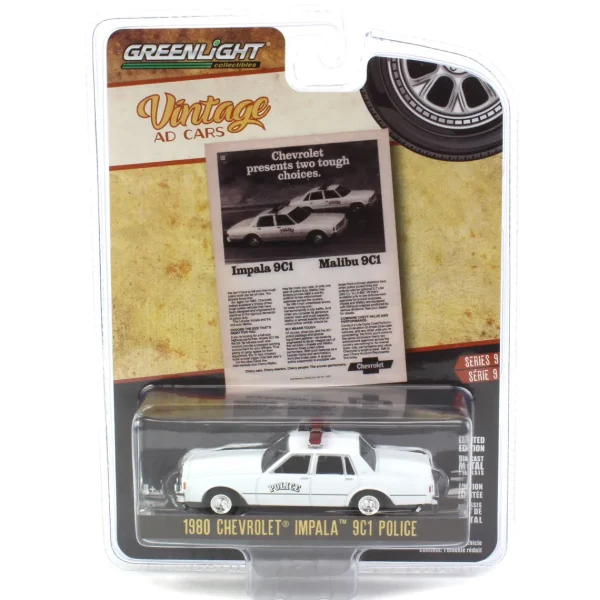 Manufacturer_Greenlight Collectibles Cars & Suvs<1/64 1980 Chevrolet Impala 9C1 Police, Vintage Ad Cars Series 9