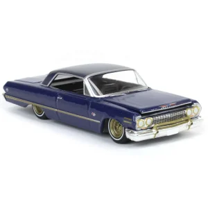 Manufacturer_Greenlight Collectibles Cars & Suvs<1/64 1963 Chevrolet Impala, Dark Blue & Gold, California Lowriders Series 5