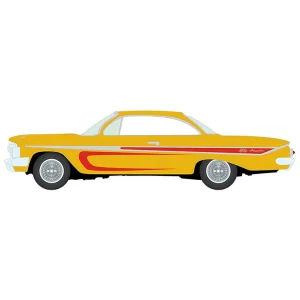 Manufacturer_Johnny Lightning Cars & Suvs<1/64 1961 Chevrolet Impala SS 409, Metallic Yellow & Red, Johnny Lightning Scrapin'