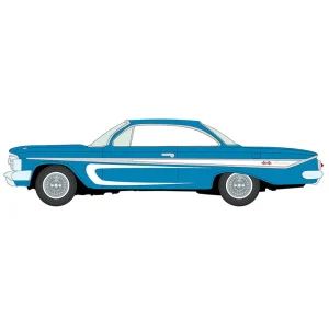 Manufacturer_Johnny Lightning Cars & Suvs<1/64 1961 Chevrolet Impala SS 409, Metallic Blue & White, Johnny Lightning Scrapin'