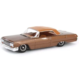 Manufacturer_Greenlight Collectibles Cars & Suvs<1/64 1963 Chevrolet Impala SS Convertible, Bronze Metallic, California Lowriders Series 6