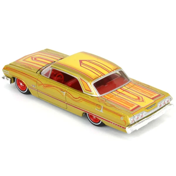 Manufacturer_Greenlight Collectibles Cars & Suvs<1/64 1963 Chevrolet Impala SS, Gold Metallic & Red, California Lowriders Series 4