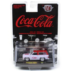 Manufacturer_Auto World Pickup Trucks<1/64 1973 Chevrolet K5 Blazer on Lowered Chassis, Coca Cola, M2 Machines
