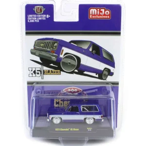 Outback Toys Pickup Trucks<1/64 1973 Chevrolet K5 Blazer, Violet White, M2 Machines MIJO Exclusive