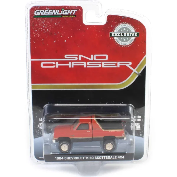 Manufacturer_Greenlight Collectibles Pickup Trucks<1/64 1984 Chevrolet K-10 Scottsdale 4x4, Weathered Sno Chaser, Hobby Exclusive