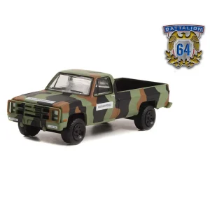 Manufacturer_Greenlight Collectibles Pickup Trucks<1/64 1985 Chevrolet M1008 CUCV, US Army Military Police, Camo, Battalion 64 Series 2