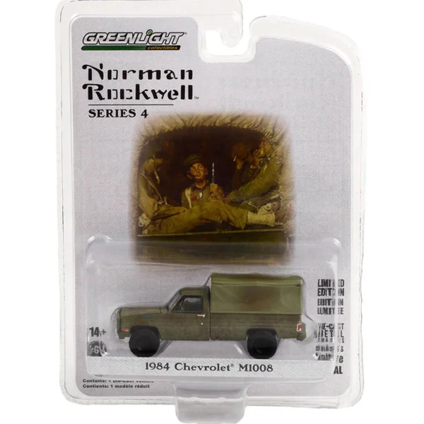 Outback Toys Pickup Trucks<1/64 1984 Chevrolet M1008 with Cargo Cover, Norman Rockwell Series 4