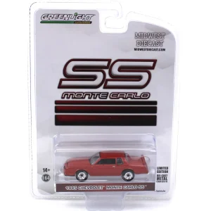 Manufacturer_Greenlight Collectibles Cars & Suvs<1/64 1985 Chevrolet Monte Carlo SS, Burgundy, Midwest Diecast Greenlight Exclusive