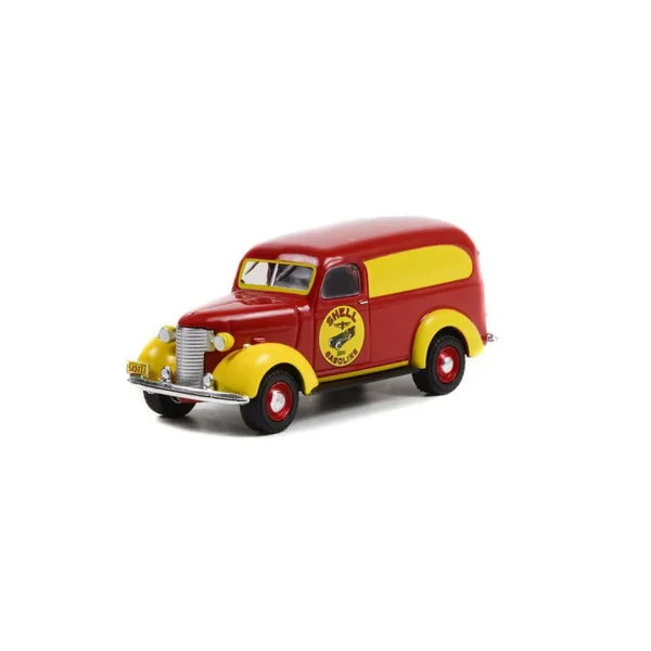 Manufacturer_Greenlight Collectibles Cars & Suvs<1/64 1939 Chevrolet Panel Truck, Shell Gasoline, Running on Empty Series 14